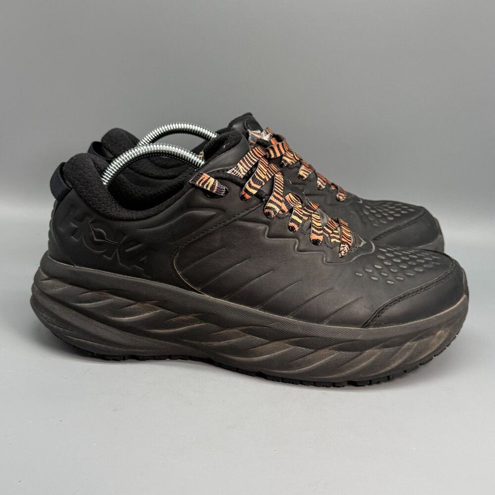 Hoka One One Bondi SR Men's 10 Black Lace Low Athletic Running Sneakers Shoes